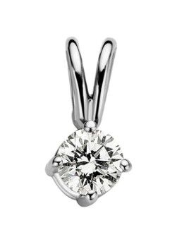 Diamond Point Solitair groeibriljant hanger van 18 karaat witgoud, 0.12 ct. 0.12 ct diamant - Witgoud