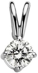 Diamond Point Solitair groeibriljant hanger van 18 karaat witgoud, 0.14 ct. 0.14 ct diamant - Witgoud