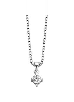 Diamond Point Witgouden hanger 0.30 ct diamant Hearts & Arrows - Witgoud