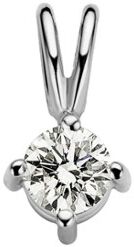 Diamond Point Witgouden solitair groeibriljant hanger, 0.19 ct. 0.19 ct diamant Groeibriljant - Witgoud