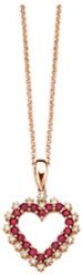 Diamond Point Birthstones gouden hanger Juli - Roségoud