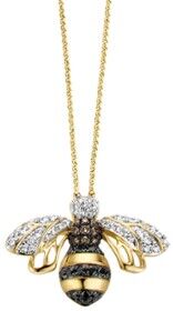 Diamond Point Geelgouden hanger 0.09 ct diamant Queen Bee - Goud