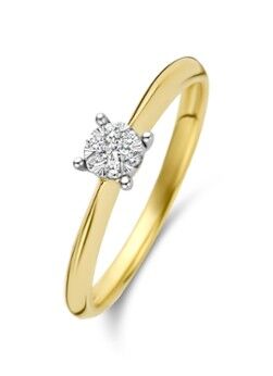 Diamond Point Gouden ring 0.10 ct diamant Enchanted - Goud