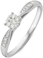 Diamond Point Ring van 14 karaat witgoud met 0.15 ct diamant Enchanted - Witgoud