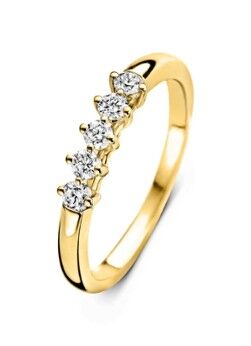 Diamond Point Geelgouden ring 0.25 ct diamant Hearts & Arrows - Geelgoud