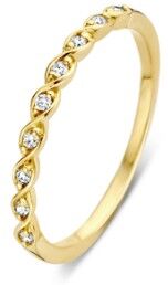 Diamond Point Geelgouden ring 0.08 ct diamant Ensemble - Geelgoud