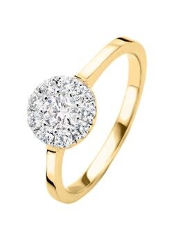 Diamond Point Gouden ring 0.42 ct diamant Hearts & Arrows - Goud