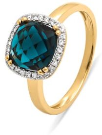 Diamond Point Geelgouden ring, 2.86 ct london topaas, Fiësta - Geelgoud