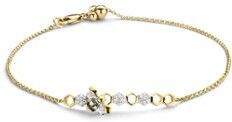 Diamond Point Gouden armband 0.02 ct diamant Queen Bee - Geelgoud