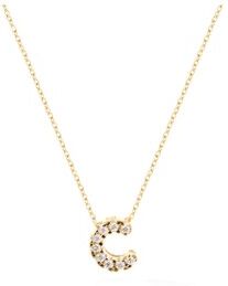 Diamond Point Geelgouden collier 0.02 ct diamant Alphabet - Geelgoud