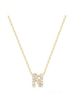 Diamond Point Geelgouden collier 0.03 ct diamant Alphabet - Geelgoud