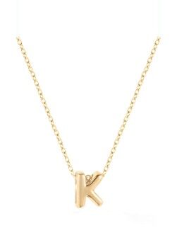 Diamond Point Geelgouden collier Alphabet - Geelgoud