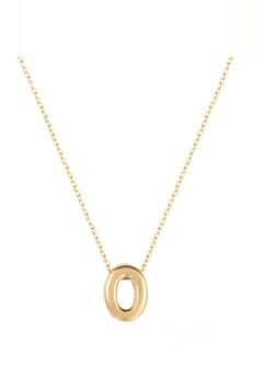 Diamond Point Geelgouden collier Alphabet - Geelgoud