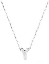 Diamond Point Witgouden collier Alphabet - Witgoud