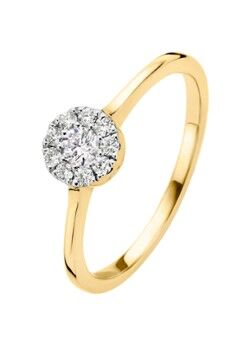 Diamond Point Gouden ring 0.20 ct diamant Hearts & Arrows - Goud