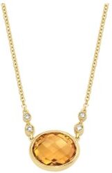 Diamond Point Geelgouden collier 1.85 ct citrien Philosophy - Geelgoud