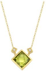 Diamond Point Geelgouden collier 2.10 ct peridoot Philosophy - Geelgoud