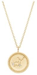 Diamond Point Geelgouden collier, Zodiac-Virgo - Geelgoud