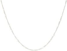 Anna + Nina Liana Plain Long ketting van zilver - Zilver