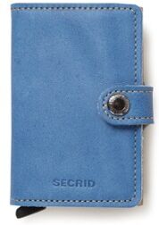 Secrid Miniwallet pasjeshouder van suède - Blauw