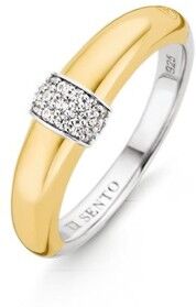 TI SENTO - Milano Ring van zilver met zirkonia 12151ZY - Goud