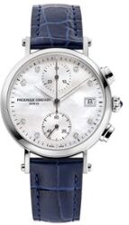 Frederique Constant Classic quartz chornograph horloge FC-291MPWD2R6 - Zilver