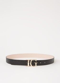 GUESS Kobo reversible riem met logoprint - Zwart