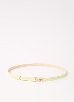 GUESS Enisa riem met crocostructuur - Lime