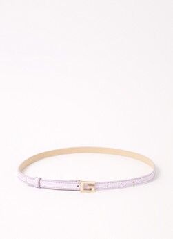 GUESS Enisa riem met crocostructuur - Lila