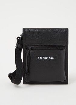 Balenciaga Explorer crossbodytas van leer met logo - Zwart