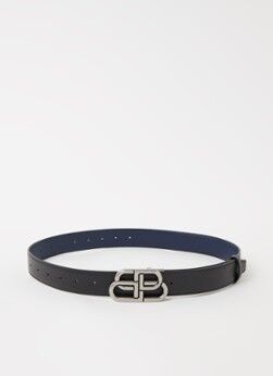 Balenciaga BB reversible riem van kalfsleer - Zwart