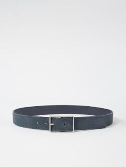 HUGO BOSS Giorda riem van suède - Donkerblauw