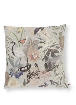 Claudi Eco Floral sierkussen 60 x 60 cm - Lindegroen