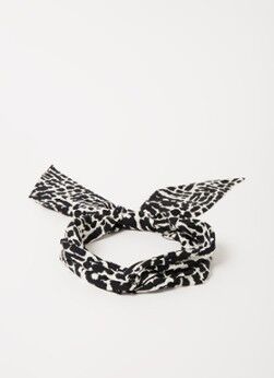 ba&sh; Poma haarband met zebraprint - Zwart