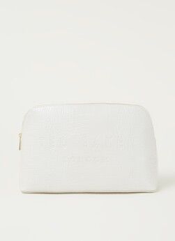 Ted Baker Crocana toilettas met crocostructuur - Creme