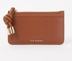 Ted Baker Mova pasjeshouder van leer - Bruin