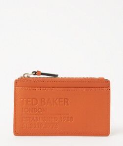 Ted Baker Darcena pasjeshouder van leer met logoprint - Donkeroranje