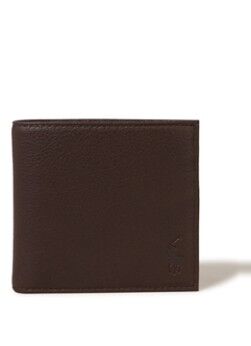 Ralph Lauren Billfold portemonnee van leer - Donkerbruin