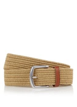 Ralph Lauren Riem van elastiek met details van leer - Timber Brown