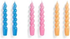 Hay Candle Spiral kaars set van 6 - Multicolor