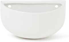 Pt Wide wand plantenpot ovaal voor binnen - 19,5 x 10 cm - Wit