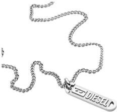 Diesel Ketting met logo DX1228040 - Zilver