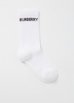 BURBERRY Intarsia sokken met logo - Wit