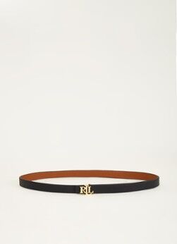 Ralph Lauren Reversible riem van leer - Zwart