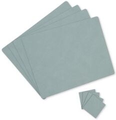 LIND DNA Square L placemat en onderzetter set van 8 - Zeegroen