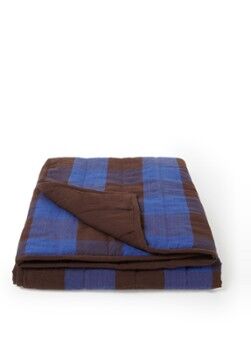 ferm LIVING Grand plaid van katoenblend 120 x 170 cm - Kobaltblauw