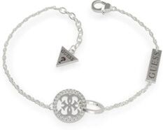 GUESS Armband met kristal en logo UBB79078-S - Zilver