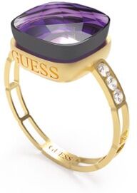 GUESS Ring met amethist en kristal JUBR01236JWYGAM54 - Goud