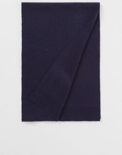 Lyle & Scott Fijngebreide sjaal 170 x 35 cm - Donkerblauw