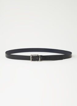 Emporio Armani Riem van leer - Zwart